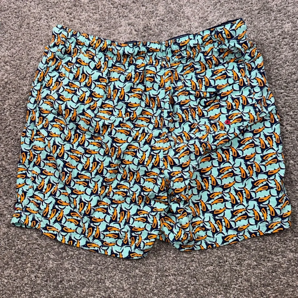 Tommy Bahama Swim Trunks Mens Abstract Marlin Print Turquoise XL NEW